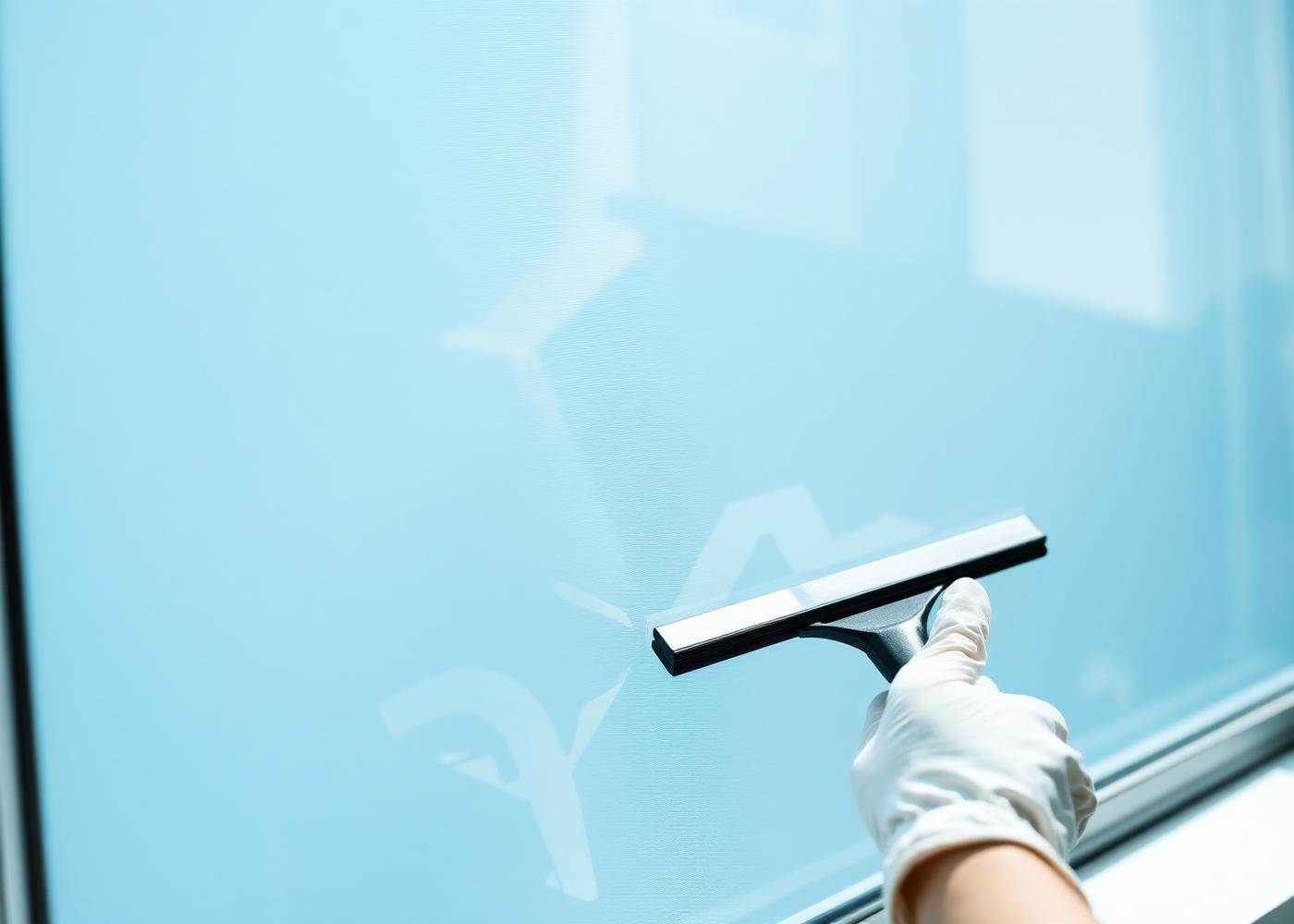 Professional installing a solar window film